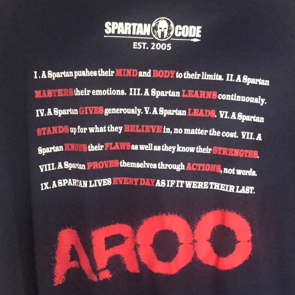 Spartan Navy Blue long sleeved t-shirt. Men’s size XL - Picture 3 of 4